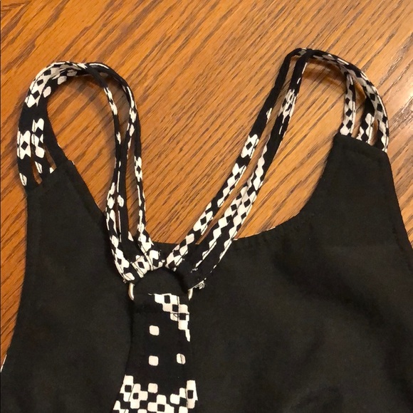 NBD Black and White Halter Crop Top - Picture 3 of 6